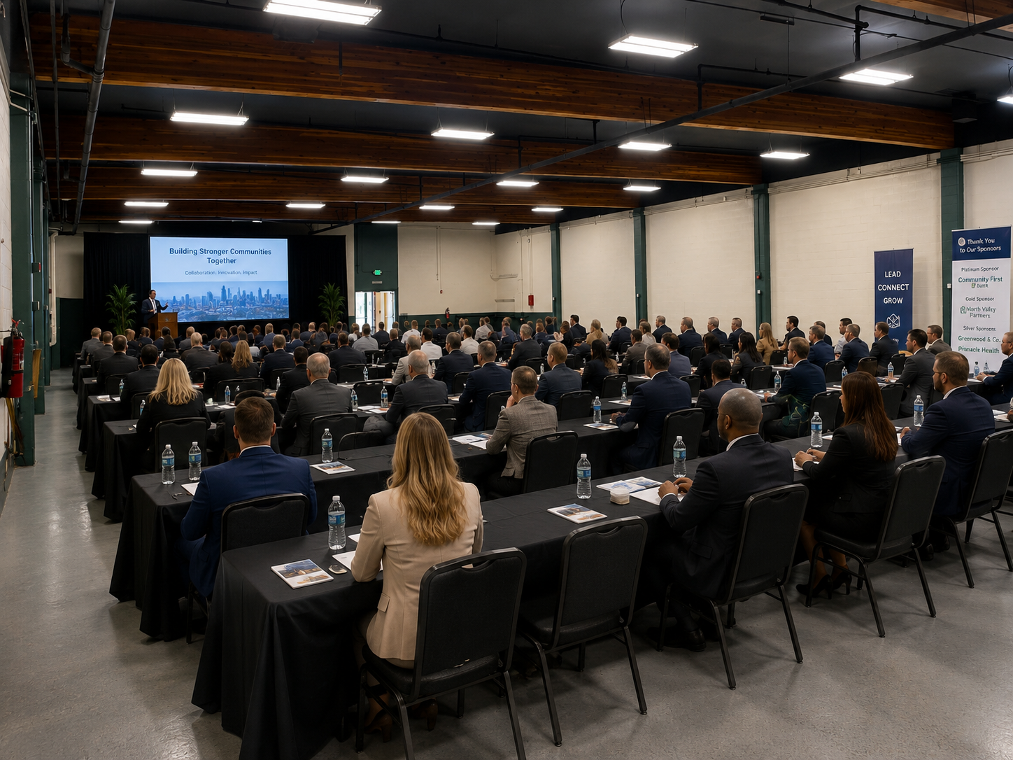 Conference event inside The Avenue Event Center